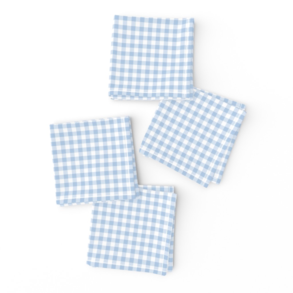 foggy morning pale blue gingham, 1/4" squares 