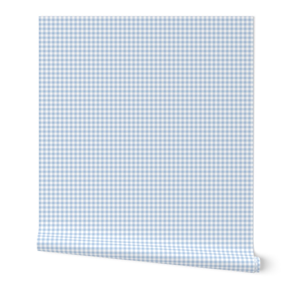 foggy morning pale blue gingham, 1/4" squares 