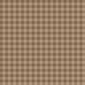 mocha gingham, 1/4" squares 