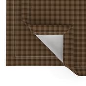 chocolate gingham, 1/4" squares 