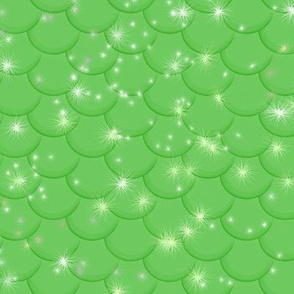 Sparkly Green Mermaid Tail Scales