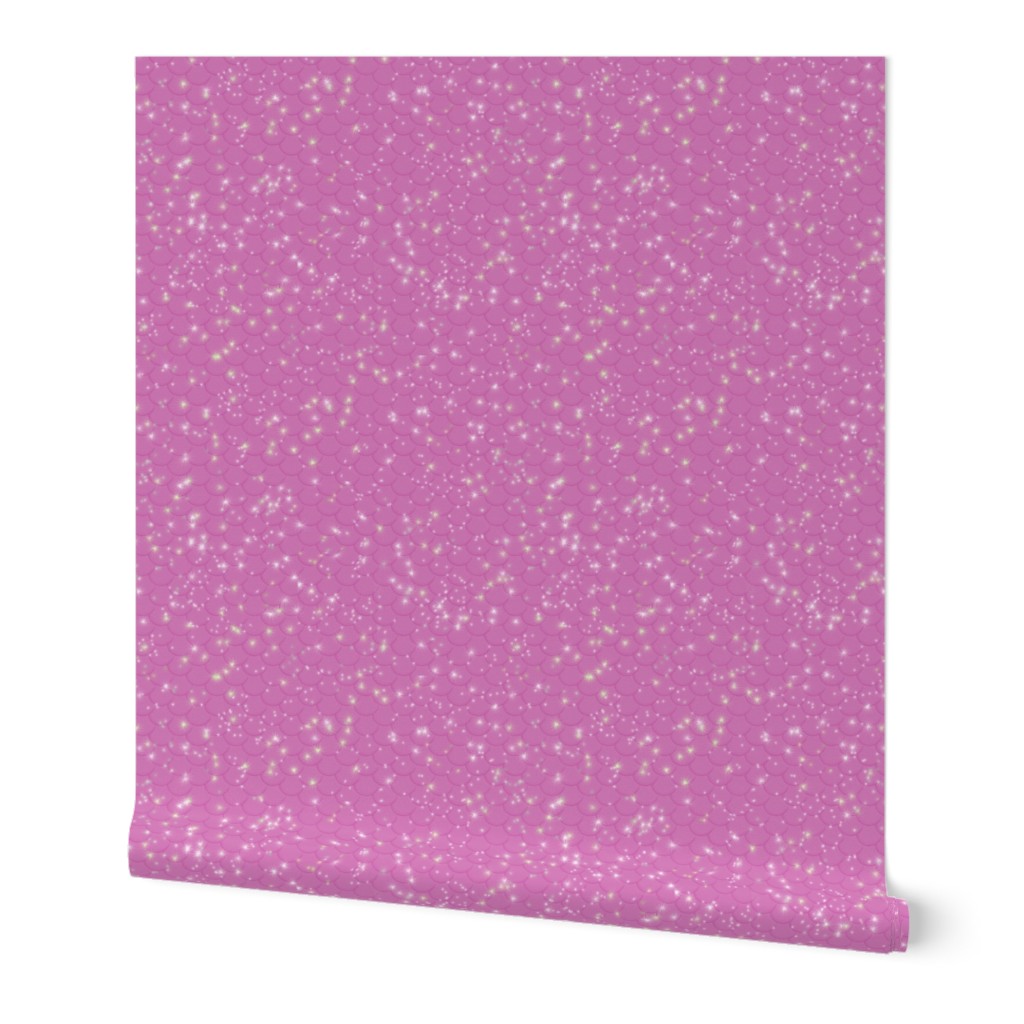 Sparkly Pink Mermaid Tail Scales