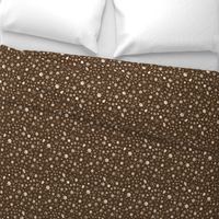 photographic snowflakes on chocolate brown - large