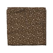 photographic snowflakes on chocolate brown - large