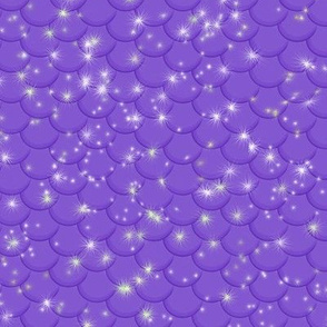 Sparkly Purple Mermaid Tail Scales