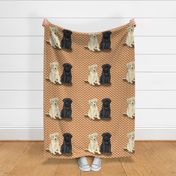 Two Sitting Labrador Retriever Puppies for Pillow