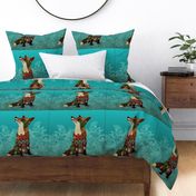 ice floral fox 18 inch pillow panel