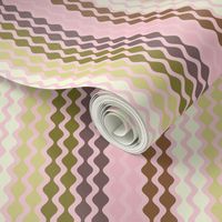 Falling Waves Seamless Repeating Pattern on Light Pink