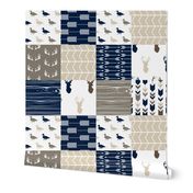 Rustic Woods Patchwork Ducks w/ dark brown