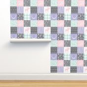 2" Little Lady Patchwork - lilac, mint, pink