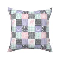 2" Little Lady Patchwork - lilac, mint, pink