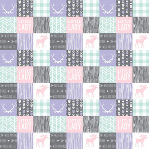 2" Little Lady Patchwork - lilac, mint, pink