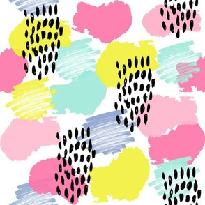 abstract painterly nursery modern confetti fabric 