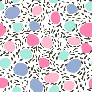 pebbles dots fabric nursery abstract girls pastel happy fabric