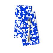 17-13C White Abstract floral clouds on Royal Blue_Miss Chiff Designs 