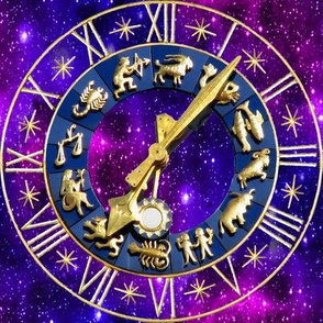 1 clocks time stars universe purple galaxy zodiac Horoscope Aries Taurus Gemini Cancer Leo Virgo Libra Scorpio Sagittarius Capricorn Aquarius Pisces astrology gold violet roman numerals cosmic cosmos planets galaxies nebulae night quasars lobsters twins c