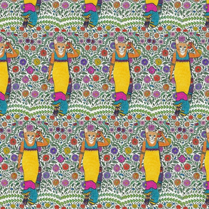 Summer of Love cats on India print