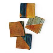 Mod abstract copper teal gold