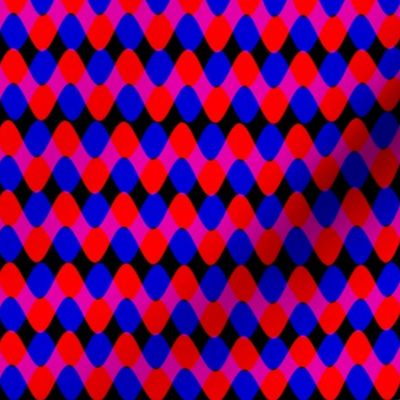 Interwoven Red and Blue Rickrack