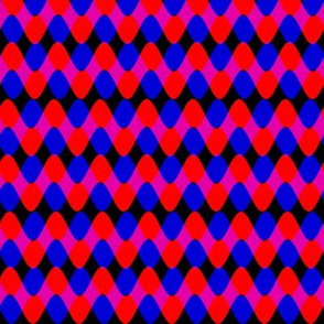 Interwoven Red and Blue Rickrack