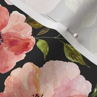 10.5" Floral Peach Rhapsody / Charcoal Black