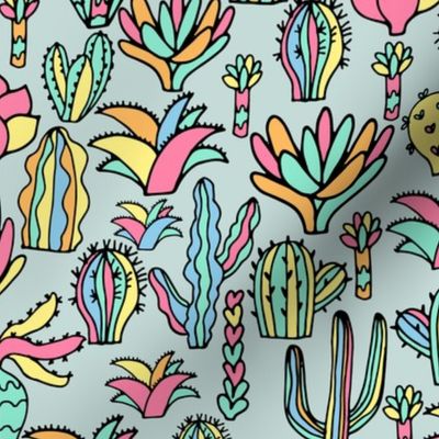 colorful cacti pattern