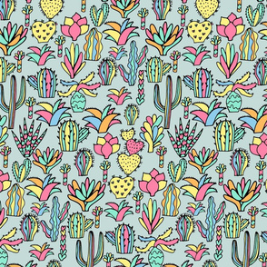 colorful cacti pattern