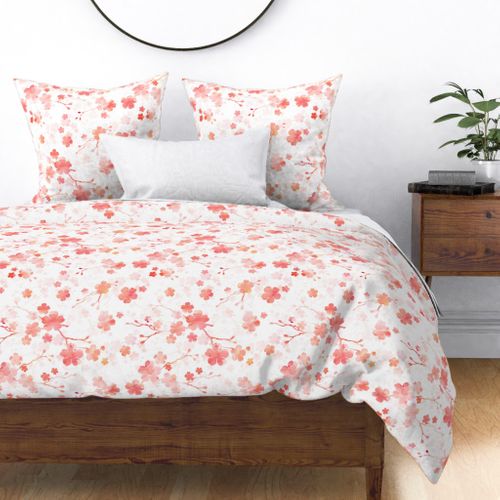 Home Decor Duvet Cover, Twin Cherry Blossom Bedding Set