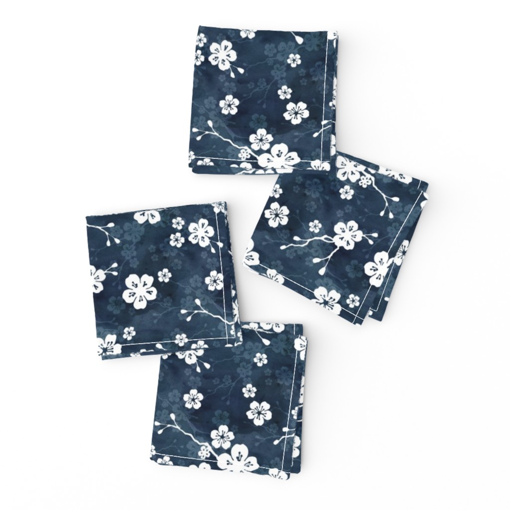 Navy blue cherry blossom