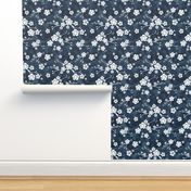 Navy blue cherry blossom