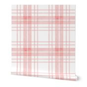 Pink watercolor plaid 