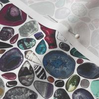 SMALL COLORFUL WHITE GEMSTONE COLLAGE