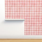 Pink watercolor check