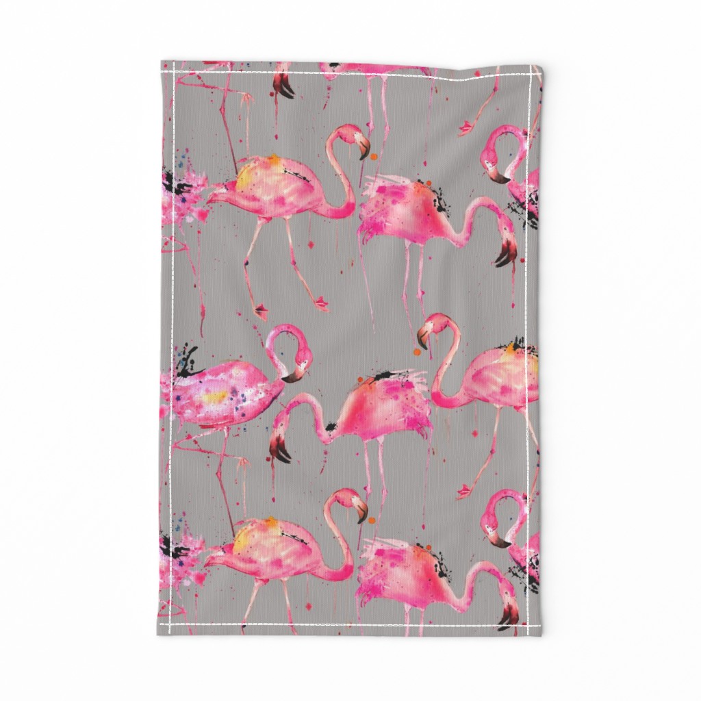 flamingo repeat on gray smaller