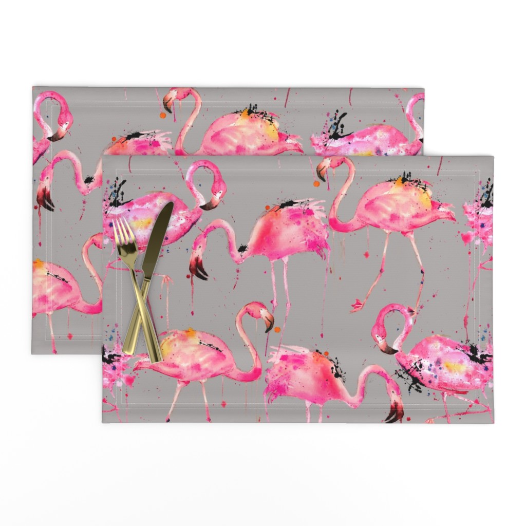 flamingo repeat on gray smaller