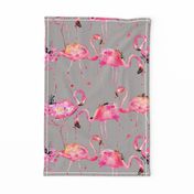 flamingo repeat on gray smaller