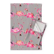 flamingo repeat on gray smaller