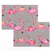 flamingo repeat on gray smaller