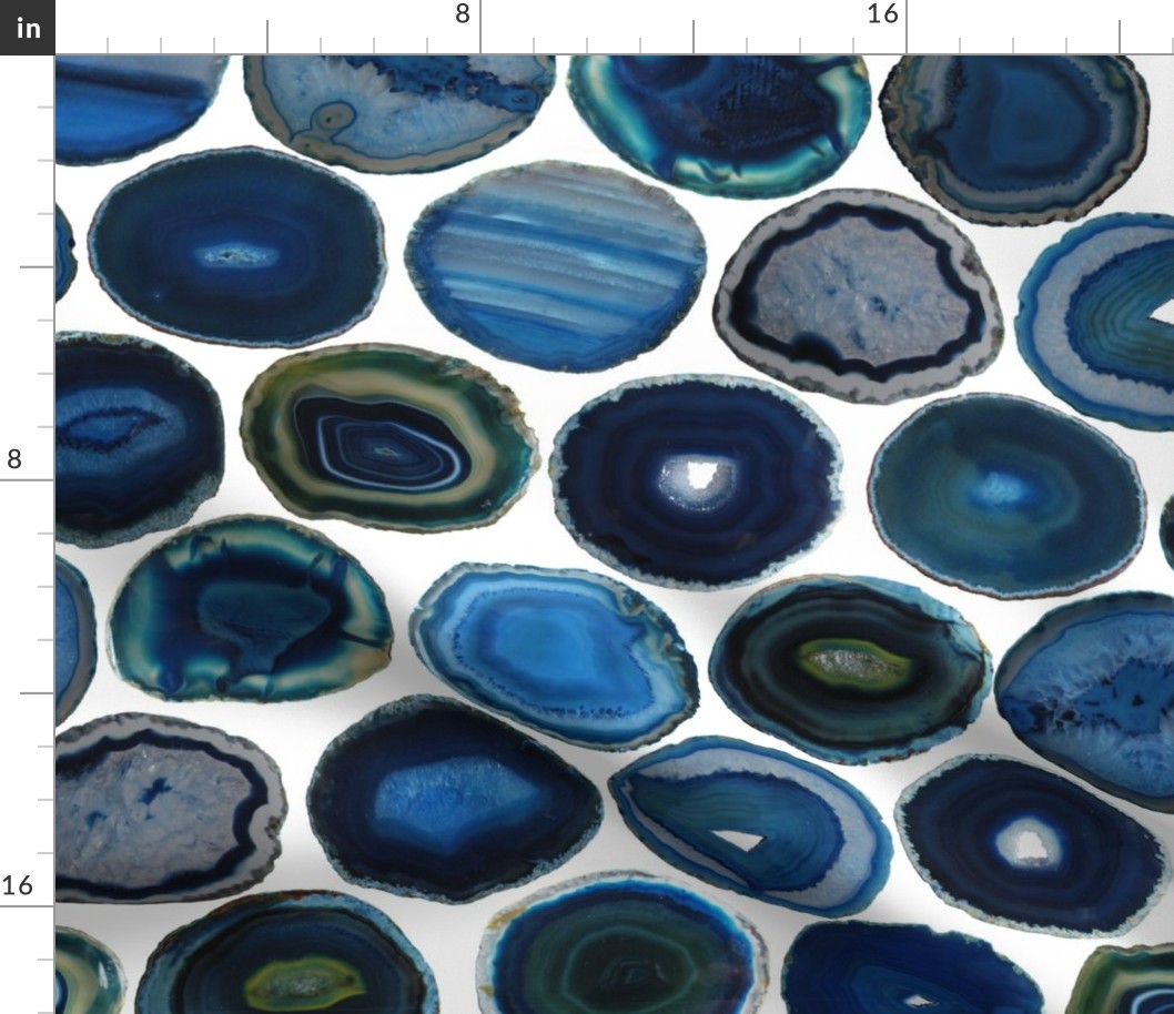LARGE GREEN BLUE WHITE AGATE SLICES