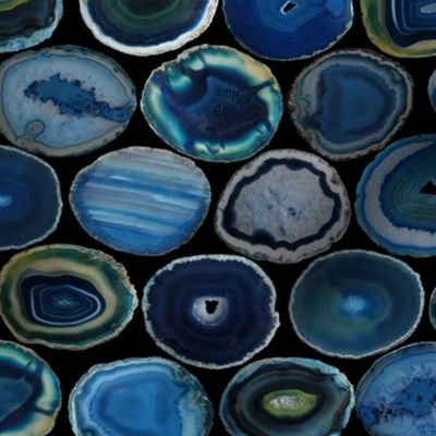 SMALL GREEN BLUE BLACK AGATE SLICES