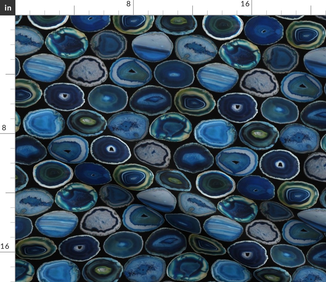 SMALL GREEN BLUE BLACK AGATE SLICES