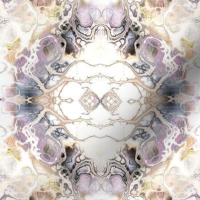 WATERCOLOR DAMASK MARBLE BEIGE MAUVE