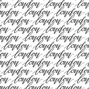 17-1AB London England Words Calligraphy Black White Font Text_MissChiff Designs