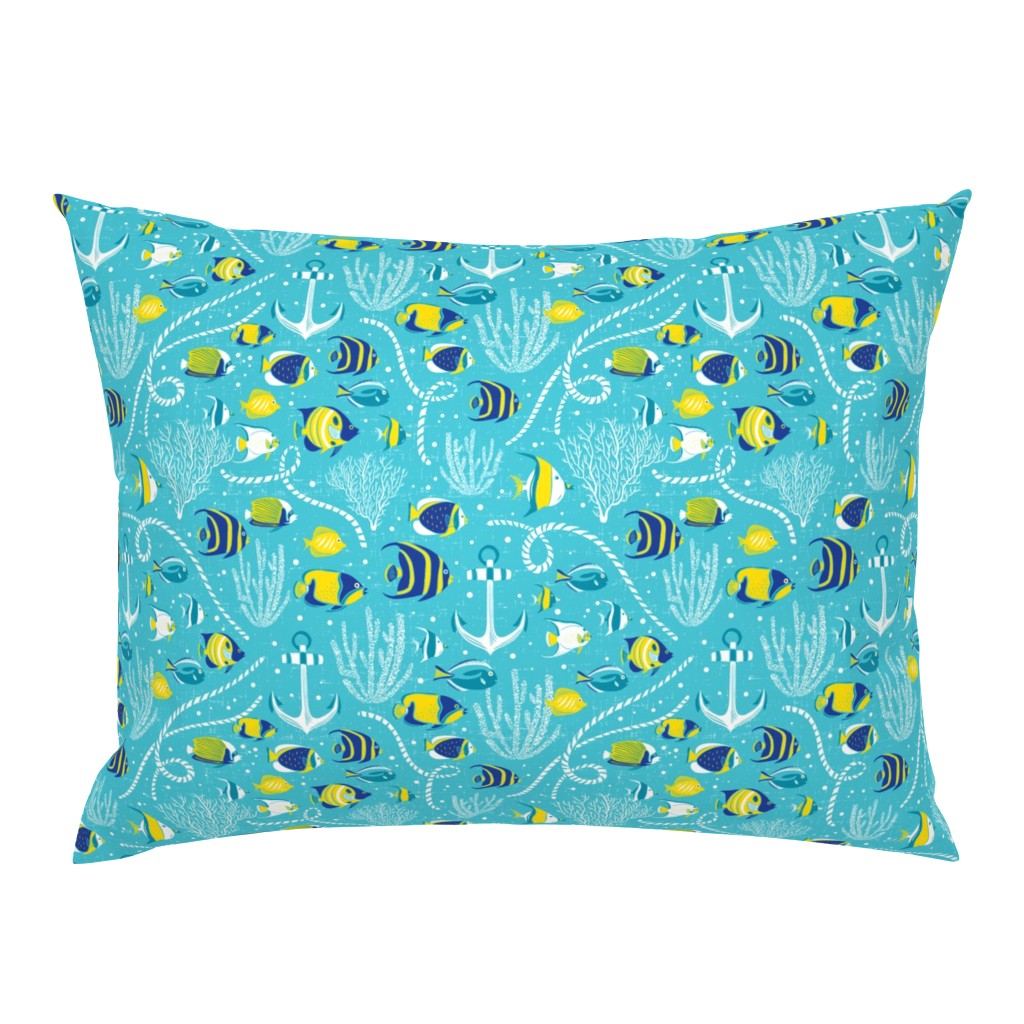 Deep Blue Sea - Nautical Fish Aqua