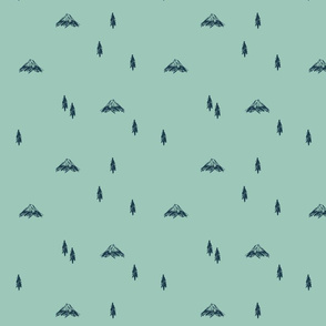 Mountain Doodles (mint)