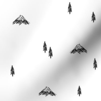 Mountain Doodles (white)