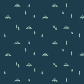 Mountain Doodles (navy)