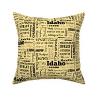 Idaho cities, yellow