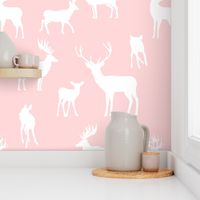 6" Pink Silhouette Deer