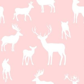 6" Pink Silhouette Deer